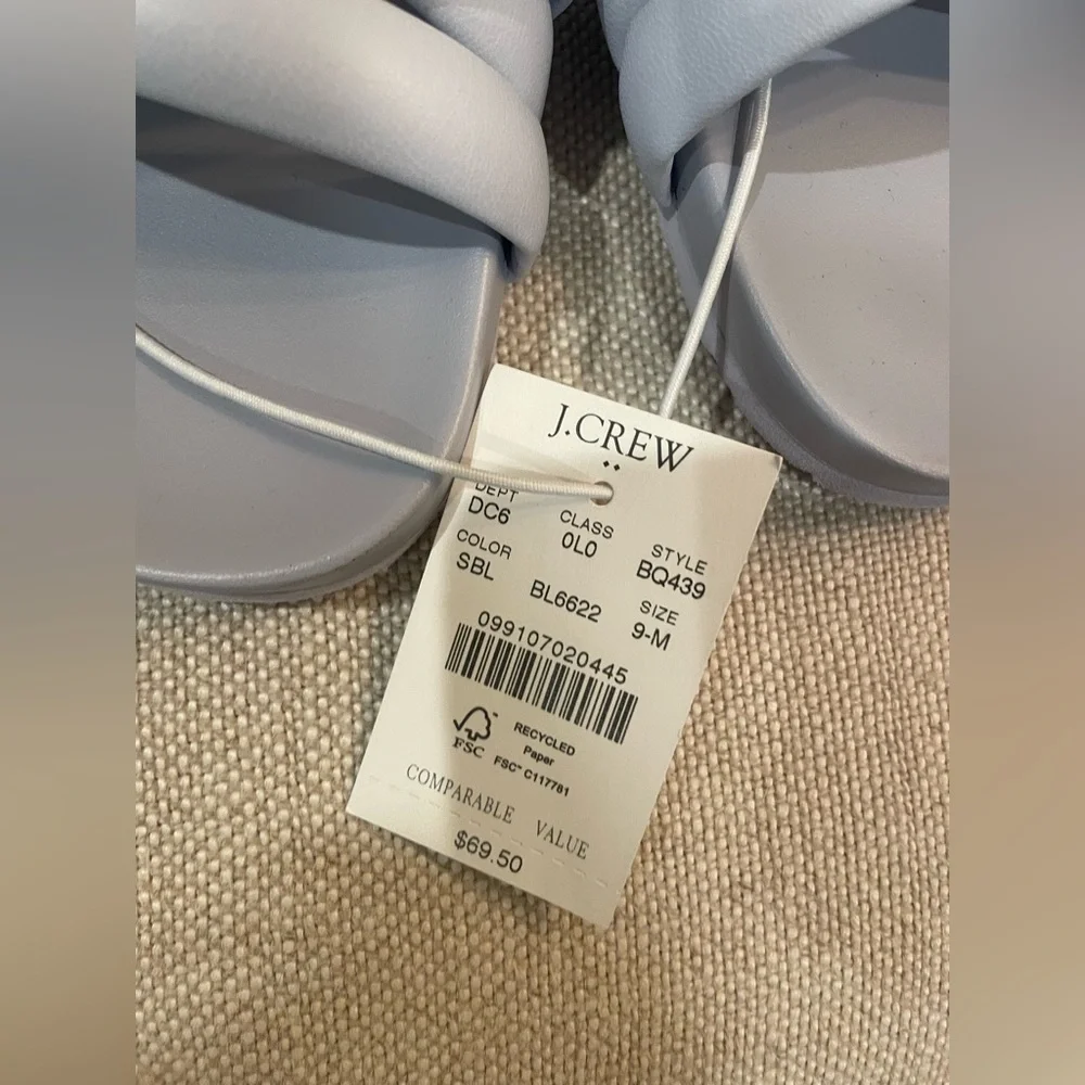 NWT baby blue J Crew slides size 9 - Picture 2 of 4
